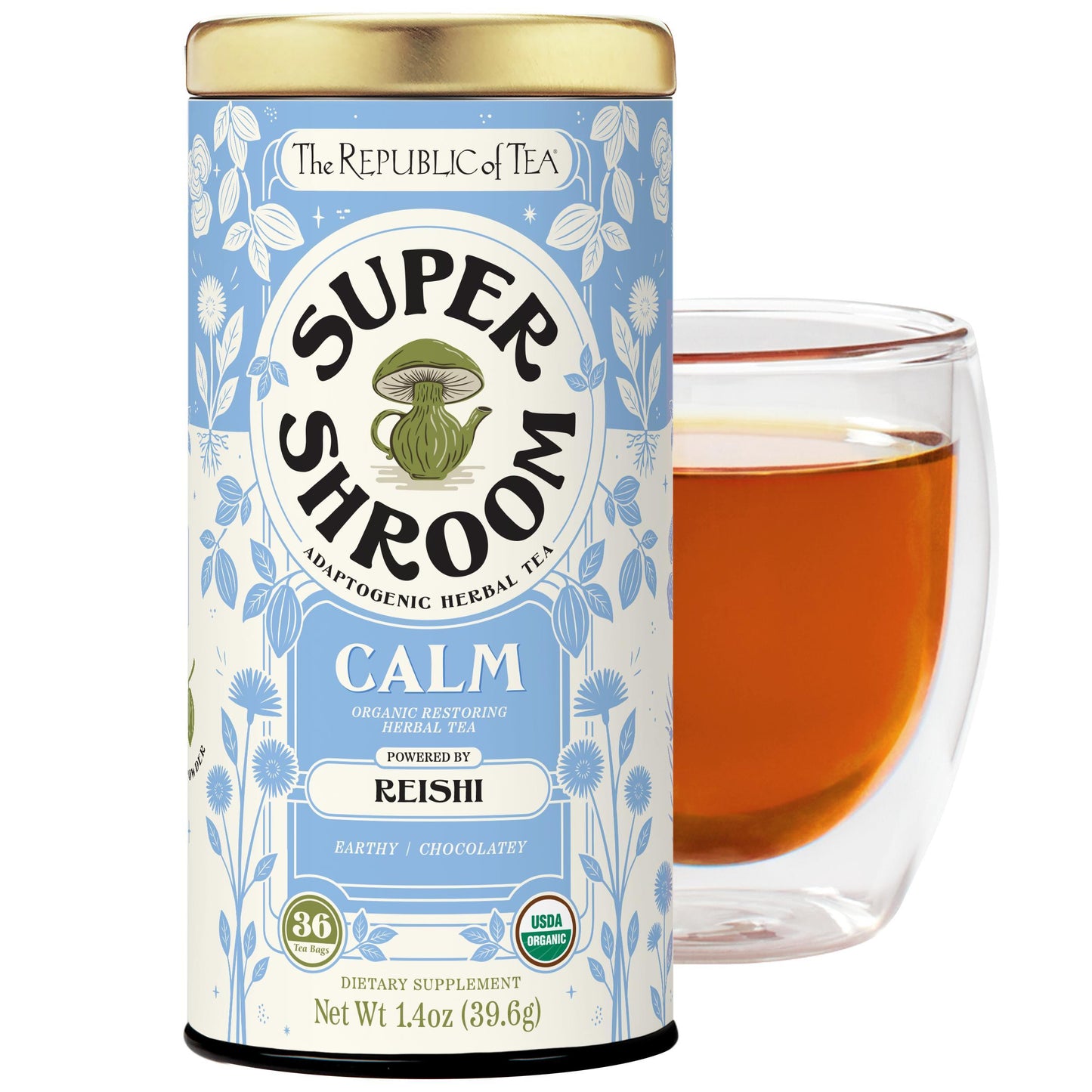 Organic Calm SuperShroom Herbal Tea