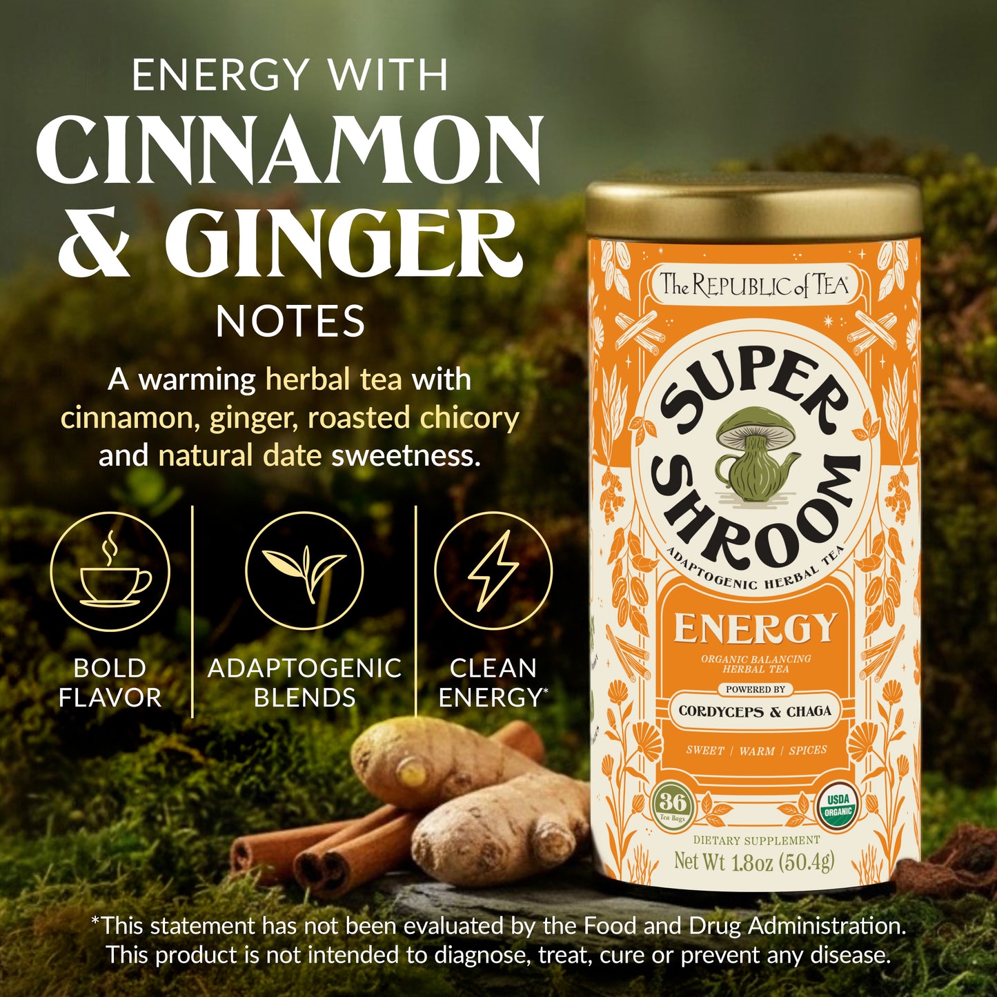 Organic Energy SuperShroom Herbal Tea