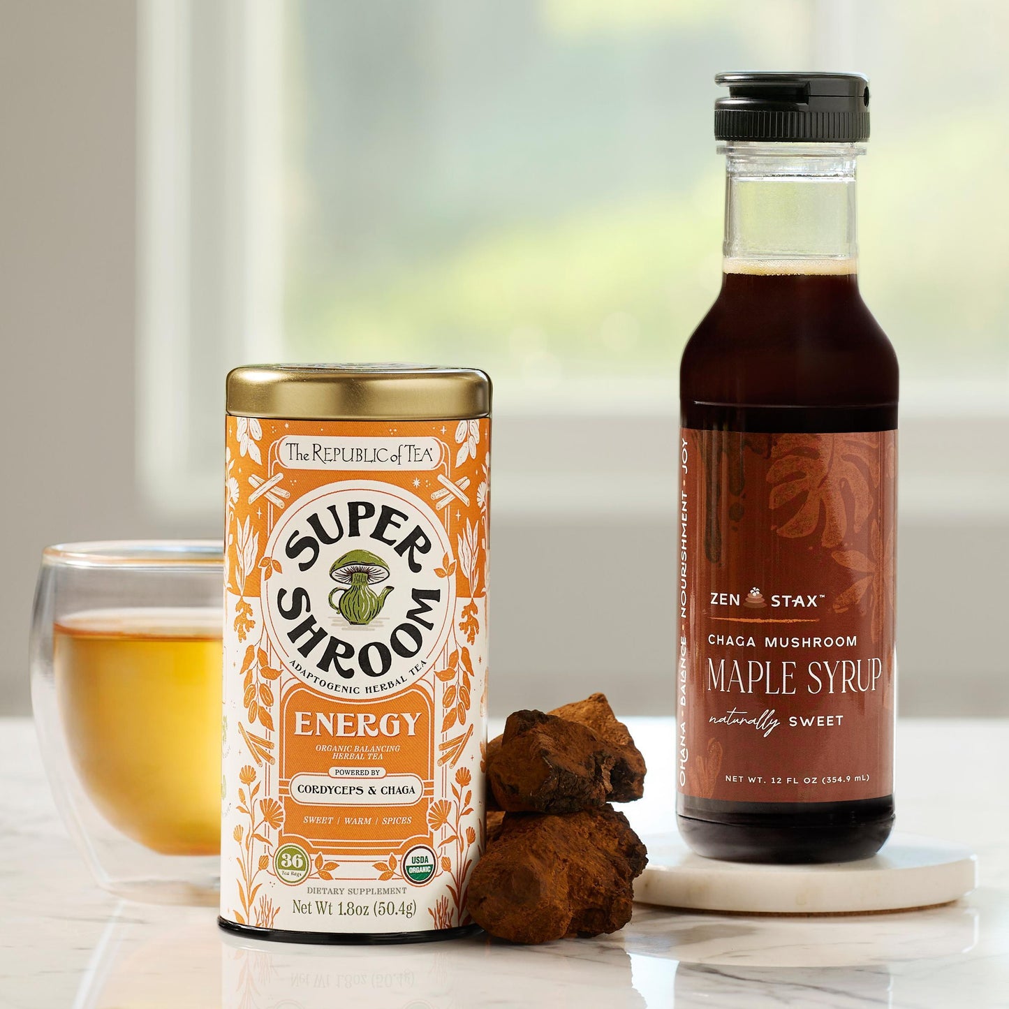 Energy SuperShroom and Chaga Syrup Set