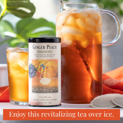 Ginger Peach Black Tea Bags