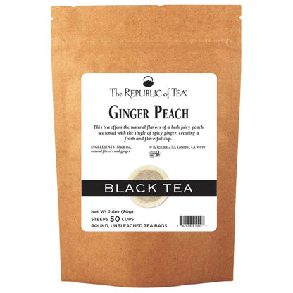 Ginger Peach Black Tea Bags