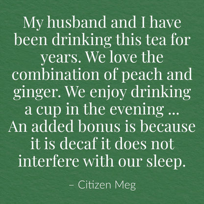 Decaf Ginger Peach Black Tea Bags
