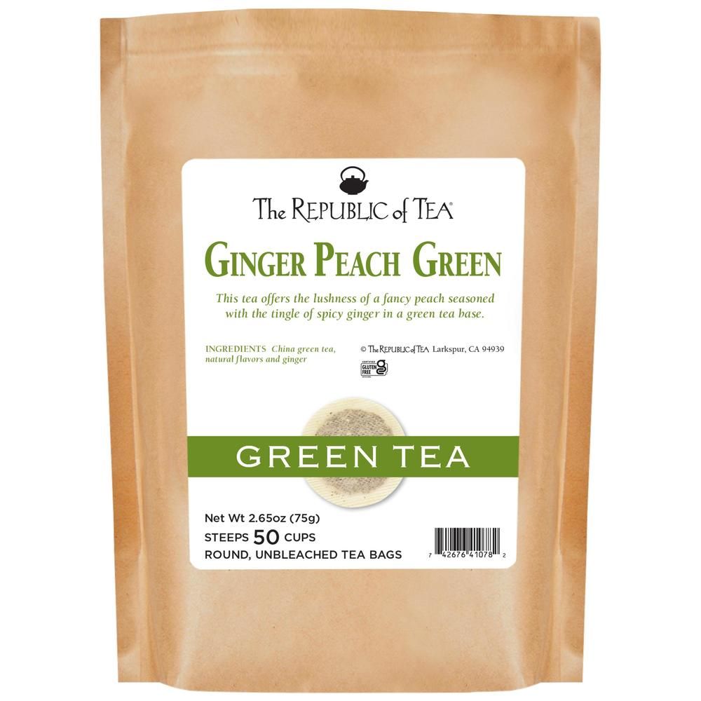 Ginger Peach Green Tea Bags