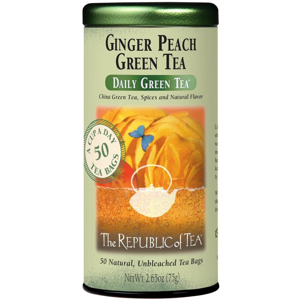 Ginger Peach Green Tea Bags