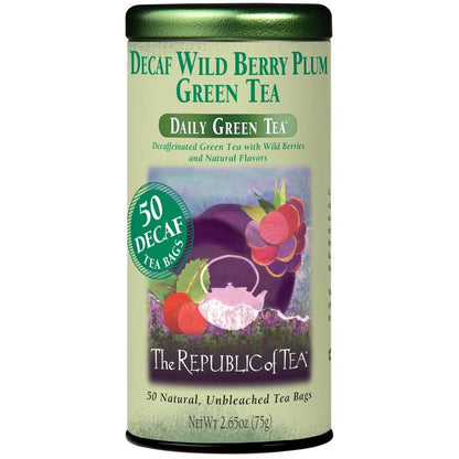 Decaf Wild Berry Plum Green Tea Bags