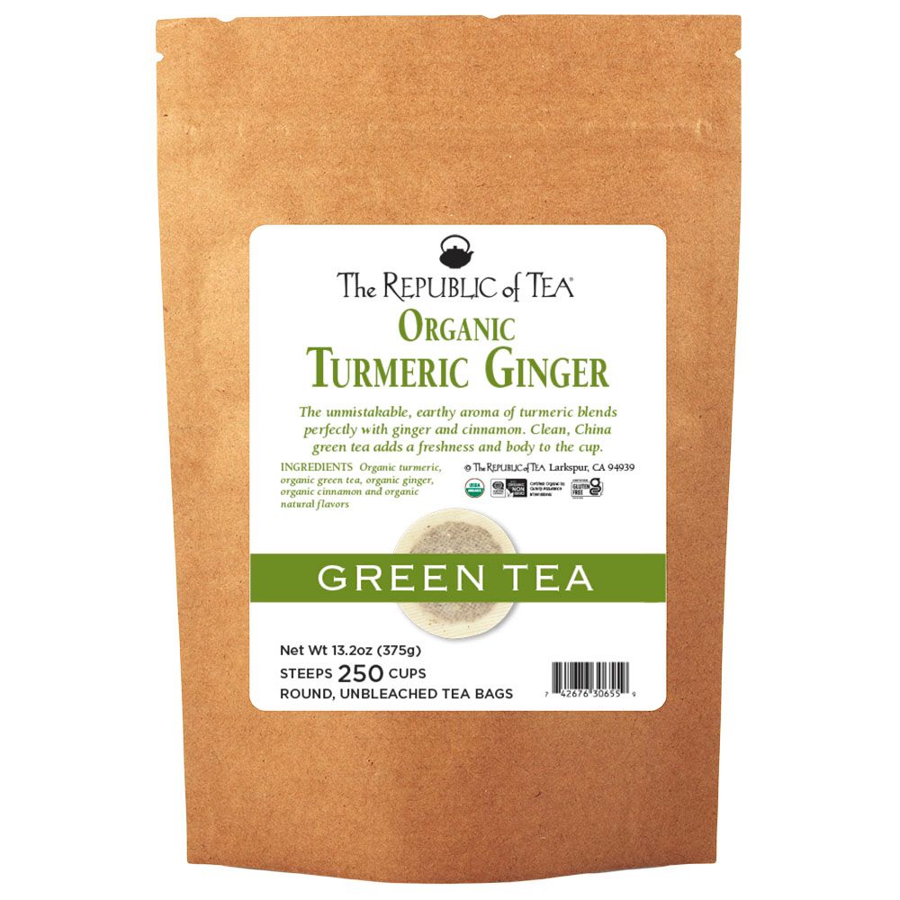 Organic Turmeric Ginger Green Tea Bags