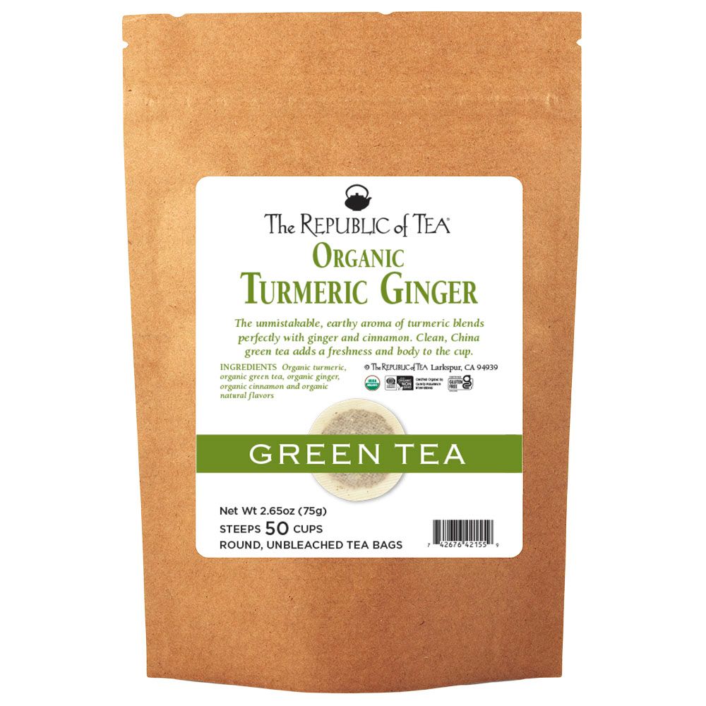 Organic Turmeric Ginger Green Tea Bags