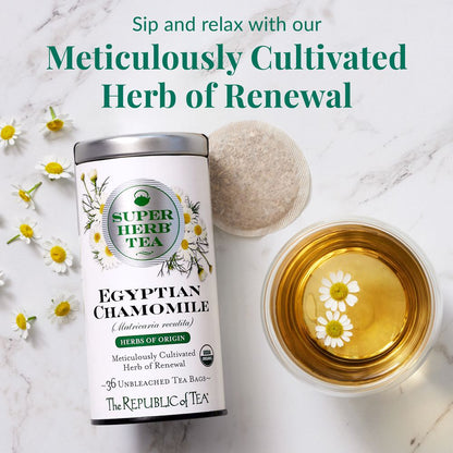 Organic Egyptian Chamomile SuperHerb® Herbs of Origin Tea Bags Tea Bags Bulk