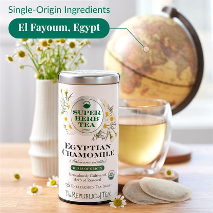 Organic Egyptian Chamomile SuperHerb® Herbs of Origin Tea Bags Tea Bags Bulk