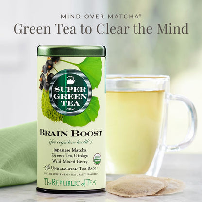 Organic Brain Boost SuperGreen Tea Bags