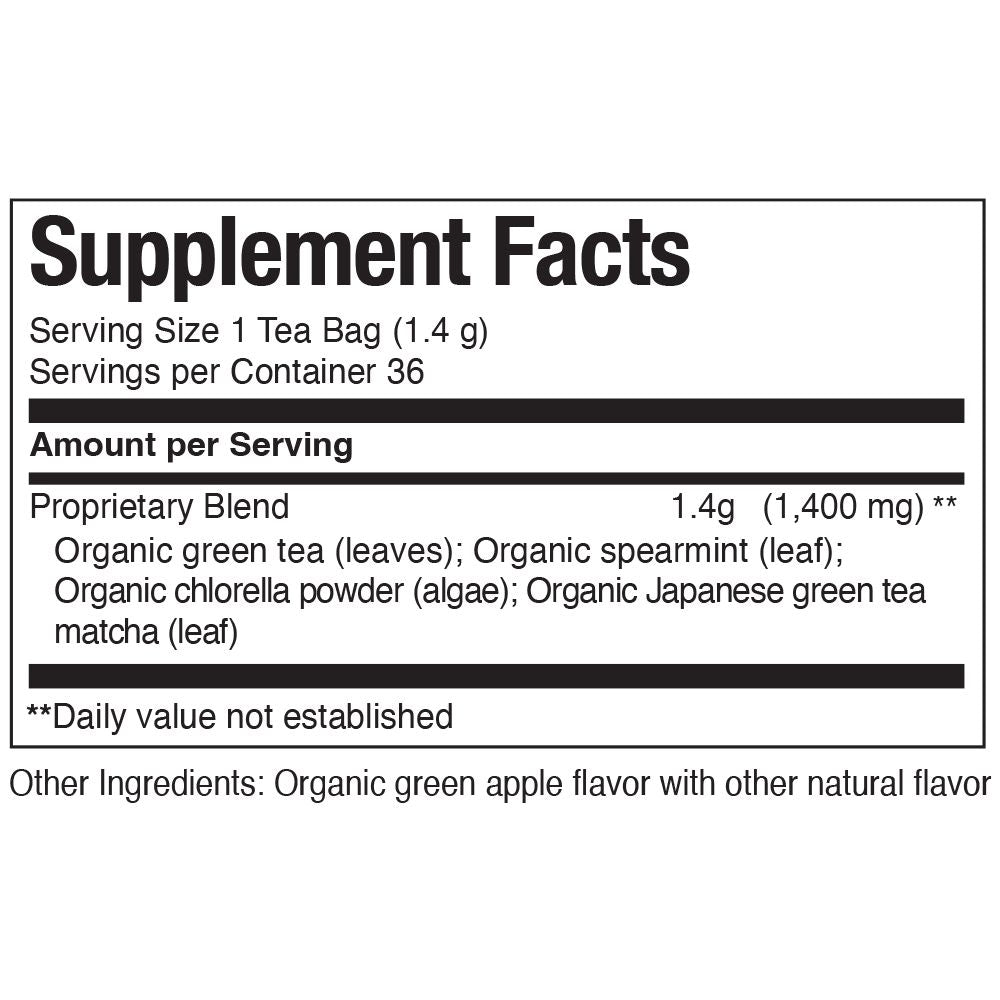 Organic Detox Green SuperGreen Tea Bags