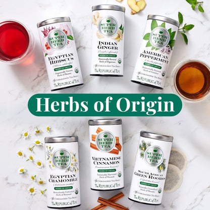 Organic American Peppermint SuperHerb® Herbs Of Origin Tea Bags