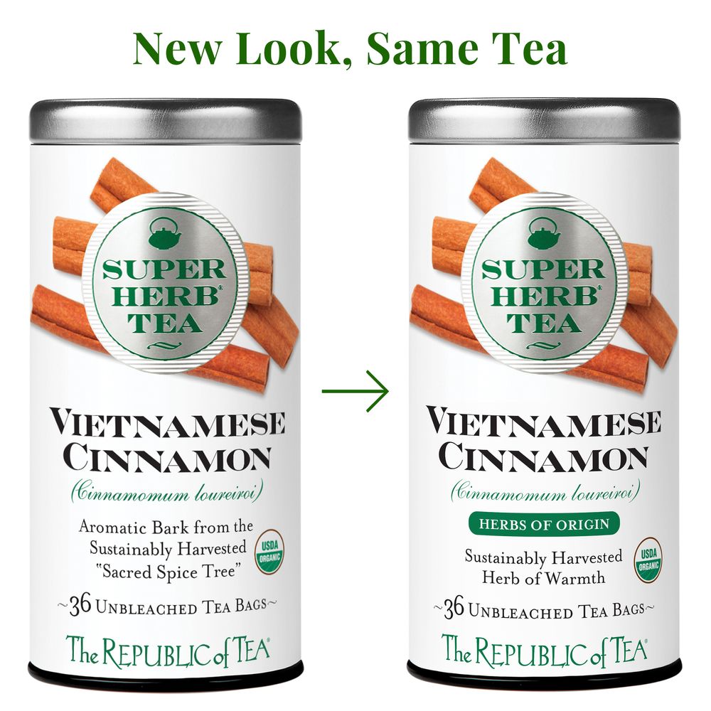 Organic Vietnamese Cinnamon SuperHerb® Herbs of Origin Tea Bags