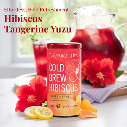 Cold Brew Hibiscus Tangerine Yuzu Iced Tea Pouches