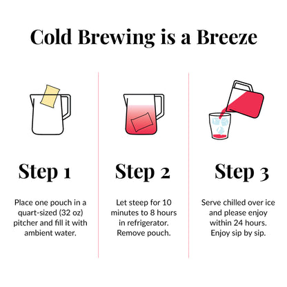 Cold Brew Hibiscus Tangerine Yuzu Iced Tea Pouches