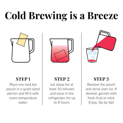 Cold Brew Hibiscus Pineapple Coconut Iced Tea Pouches